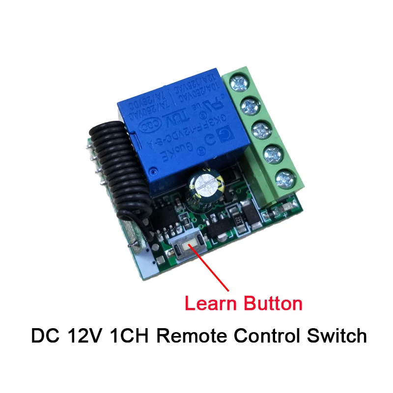 Qiachip 433mhz Universal Wireless Remote Switch Dc 12v 1 Ch Relay Receiver  Module + 4pcs Rf Transmitter 433 Mhz Remote Controls - Remote Control -  AliExpress