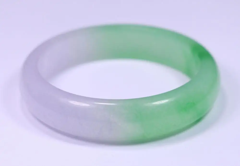 

Hot sell ->@@ 64MM VERY FINE RARE NATURAL GREEN LAVENDER JADEITE JADE BRACELET BANGLE NEW -Top quality free shipping