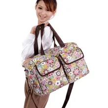 Для женщин Водонепроницаемый складной Цветочные нейлон Оксфорд большой Ёмкость путешествия вручение Crossbody сумка дафл органайзер для Для женщин