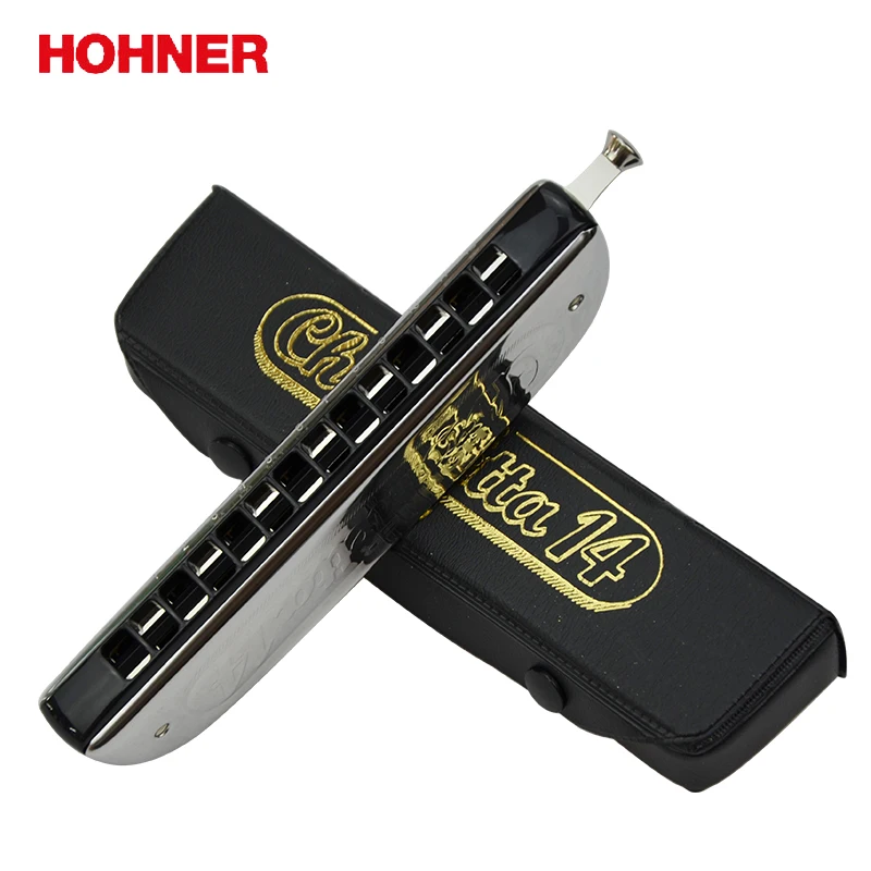 Hohner 257 14 отверстий Хроматическая арфа Chrometta Губная гармошка Клавиша C Major|Губная