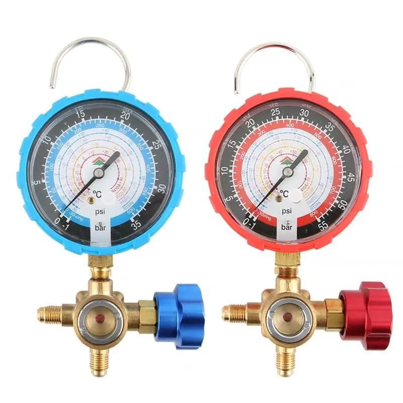

HS-473AL/H Freon Refrigerant one way manifold gauge for Car AC Airconditioning Conditioner R404A R22 R134A R407c