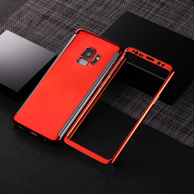 Зеркальный чехол с полным покрытием 360 градусов для Samsung Note 9 S10 Plus S8plus жесткий
