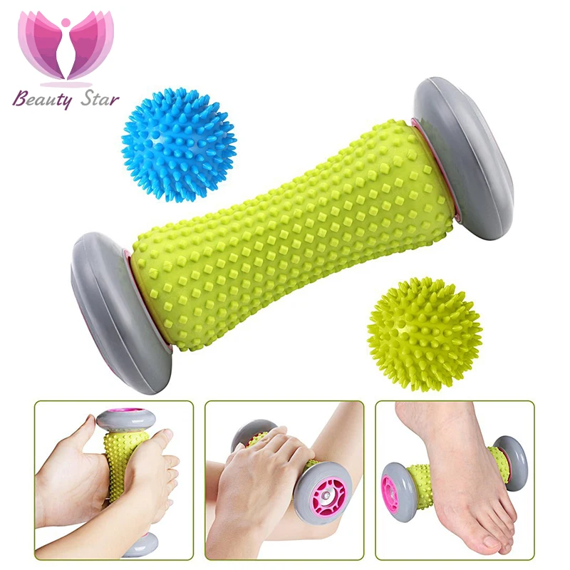 Buy Foot Massager Roller & 2 Spiky Balls Body Massage