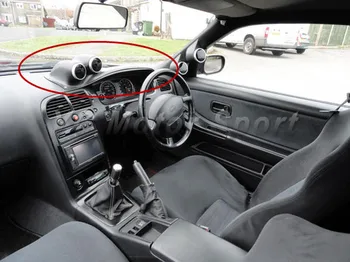 شراءملحقات السيارة من ألياف الكربون لوحة القيادة قياس جراب يصلح ل 1995-1998 R33 GTR GTS RHD لوحة القيادة التوأم قياس Pod سيارة التصميم