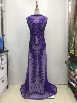 

African Material Sequins Lace Fabric For Wedding, White African Lace Fabric 2019 High Quality french Lace JLMR051