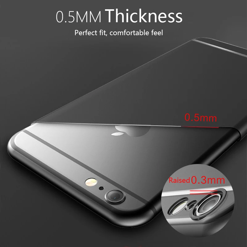 IONCT الفاخرة الخلفي لينة السيليكون حقيبة لهاتف أي فون 6 حالة iphone 7 حالة غطاء كامل ل iphone 6s 8 زائد X الهاتف أكياس الحالات
