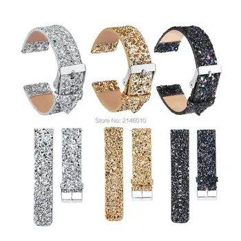 

Christmas Shiny Glitter Power Leather Bling Luxury Iwatch Band Wristwatch Bracelet Strap For Samsung Gear S3 Classic/Frontier