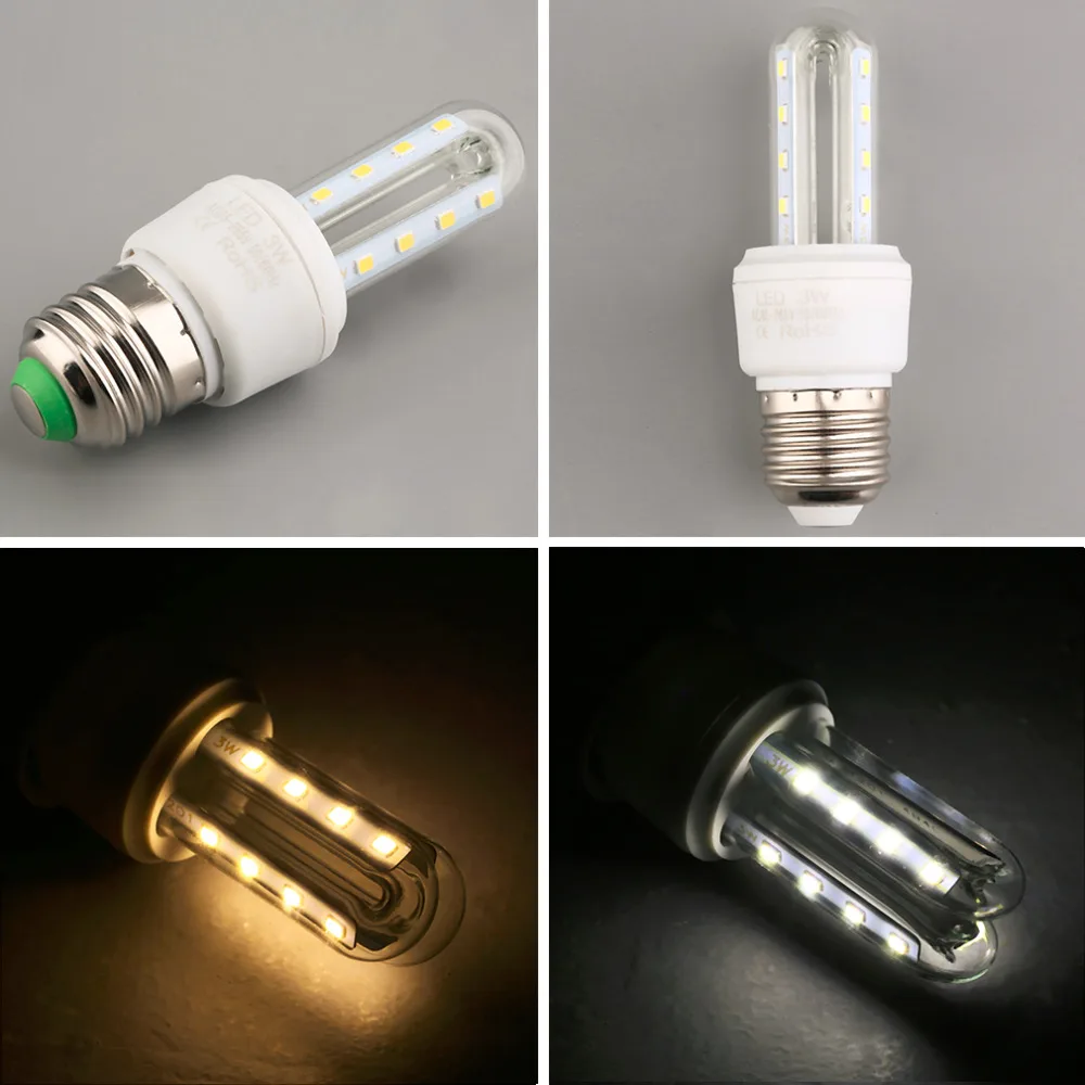 New 3W Efficient U Shaped LED Corn Light Energy Saving A Spotlight