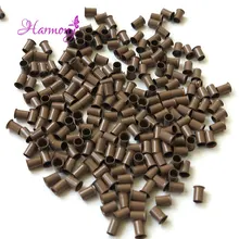 Harmony plus волосы 1000/бутылка 3,4*3,0*6,0 мм микро медные трубки/кольца/звенья/бусины для наращивания человеческих волос 8 цветов на выбор