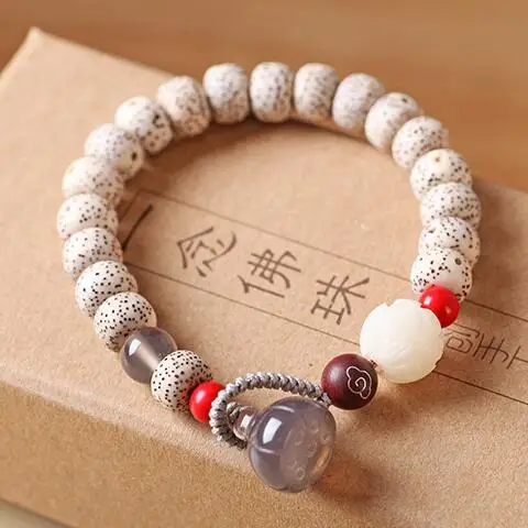 Beaded Bracelet Handmade Talipot Palm Seeds Mala Designer Beaded Bracelet Handmade Talipot Palm