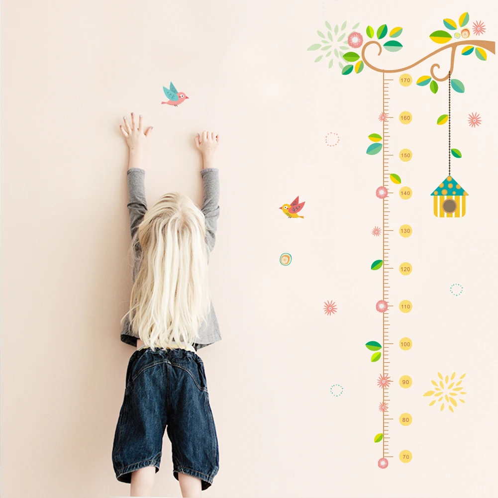 Family Tree Height Measure Decorative Wall Stickers For Nursery Kids Room Growth Chart Home Decorations Mural Art DIY PVC Decals Family Tree Height Measure Decorative Wall Stickers For Nursery Kids Room Growth Chart Home Decorations Mural Art DIY PVC Decals