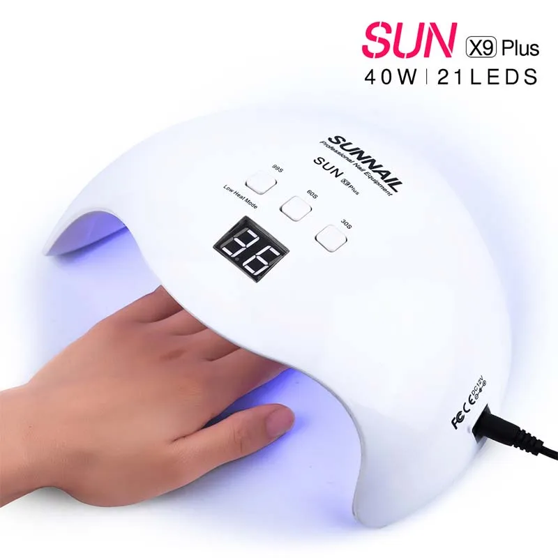 Sun X9 Plus светодиодный светильник для лака для ногтей УФ-гель безболезненная Интеллектуальная защита от перегрева 40 Вт сушилка для гель-лака лампа MZ157