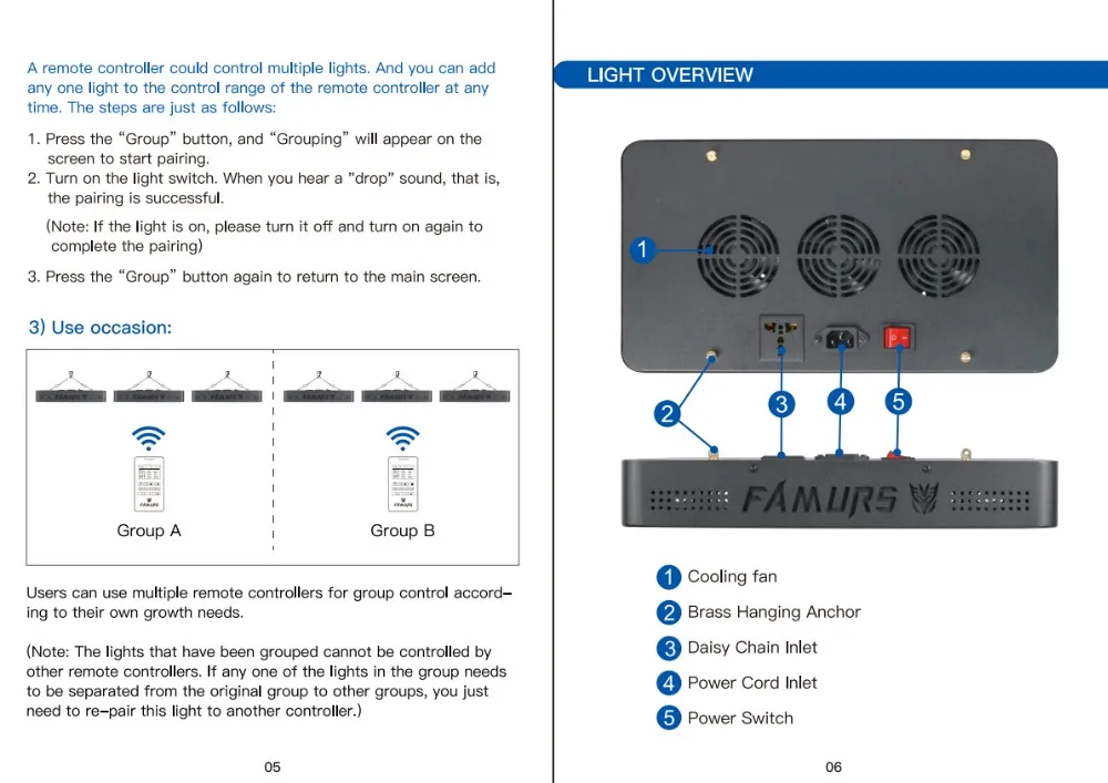 Famurs led grow light 5 шт. 1000 Вт полный спектр Veg/Bloom таймер группа пульт дистанционного управления лампа для растений Крытый Фито лампа расти палатка