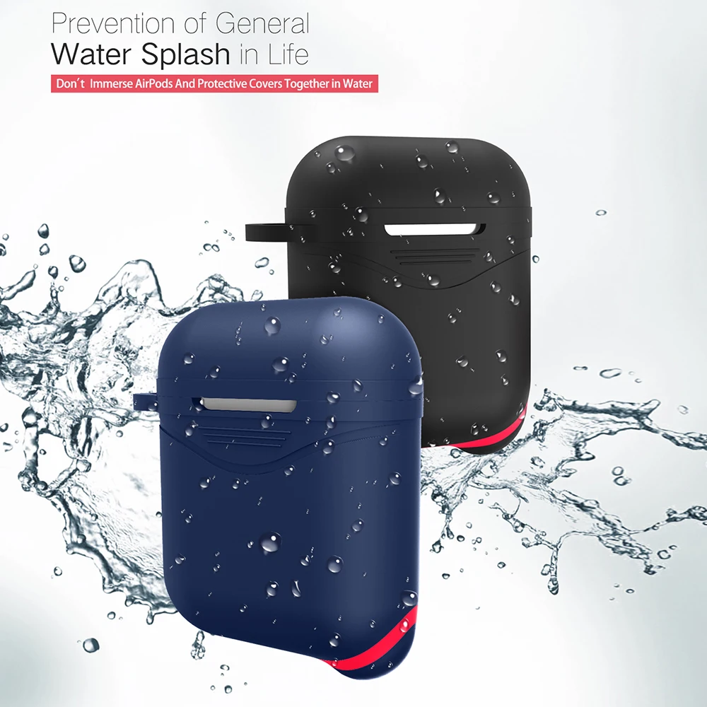 Silicone Case Earphones for Apple Airpods Bluetooth Wireless Earphone Anti-fall waterproof case Luminous Night (Just box)