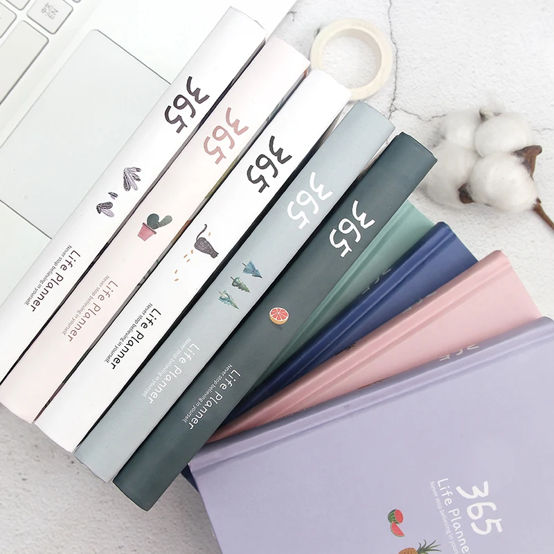 Cute Stationery Notebook 365 Planner Kawaii a5 Semanal Mensal Diário Diário Cadernos Revistas Material Escolar 2024 - Imagem 5