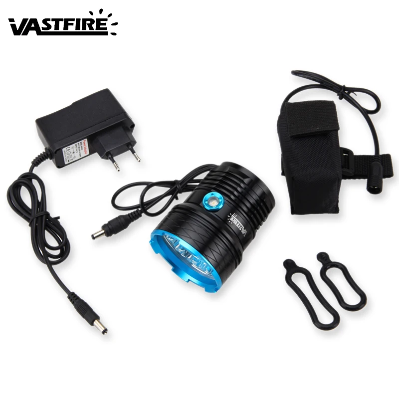 Clearance Strong 40000lm 12X XM-L T6 LED Light Waterproof Bike Front Headlamp Bicycle Headlight + 16000mAh Battery Pack+Charger 1