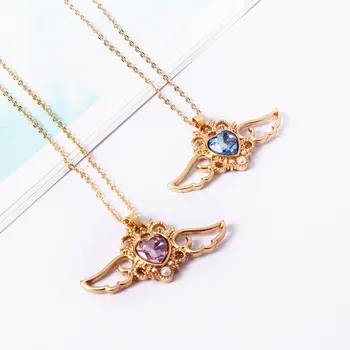 Kawaii Sailor Moon Crystal Heart & Wings Necklace