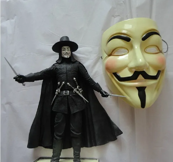 1pcs Halloween Masks V for Vendetta Mask Anonymous Guy Fawkes Fancy Dress Adult Costume Accessory Masquerade Cosplay | Тематическая
