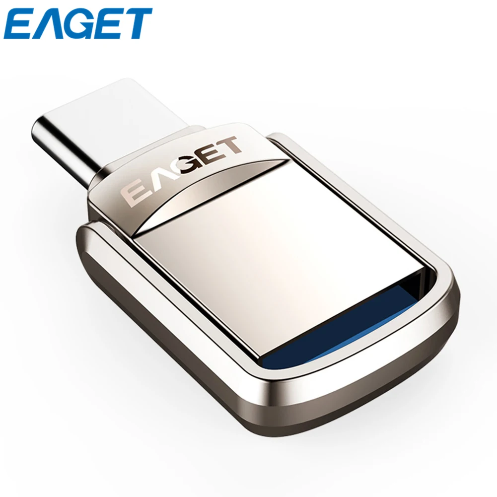 EAGET CU20 USB флеш-накопитель 32 Гб OTG металлический USB 3,0 флеш-накопитель ключ 64 ГБ тип C Высокоскоростной флеш-накопитель мини-флеш-накопитель карта памяти