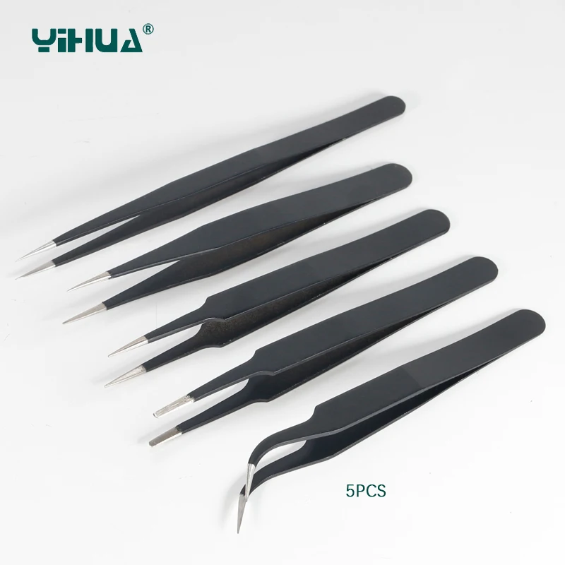Buy YIHUA Anti static tweezers 5pcs/set clamp all