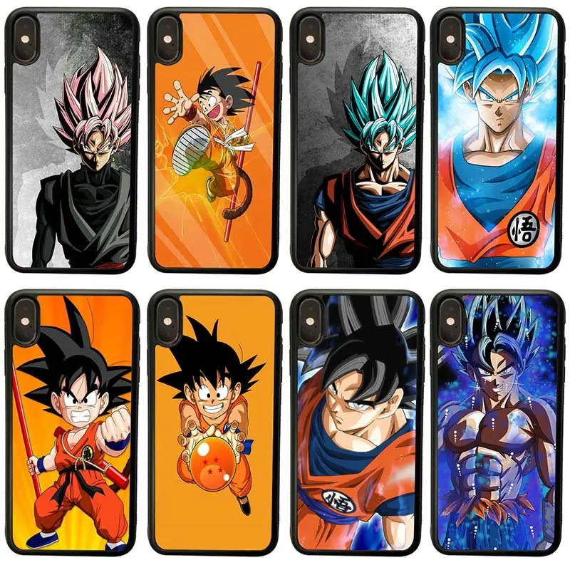 Cartoon Dragon Ball Z Goku Eating Mobile Phone Cases Hard Plastic Cover for iphone 4 4S 5 5S SE 6 6S 8 7 Plus X XR XS Max Case