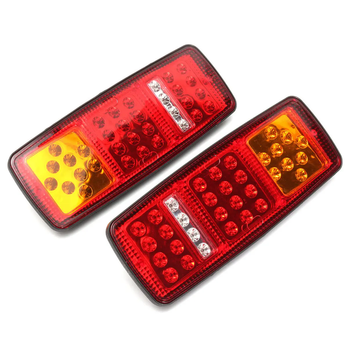 1 Pair 33 LED Stop Brake Rear Tail Light Indicator Reverse Lamp 12V for