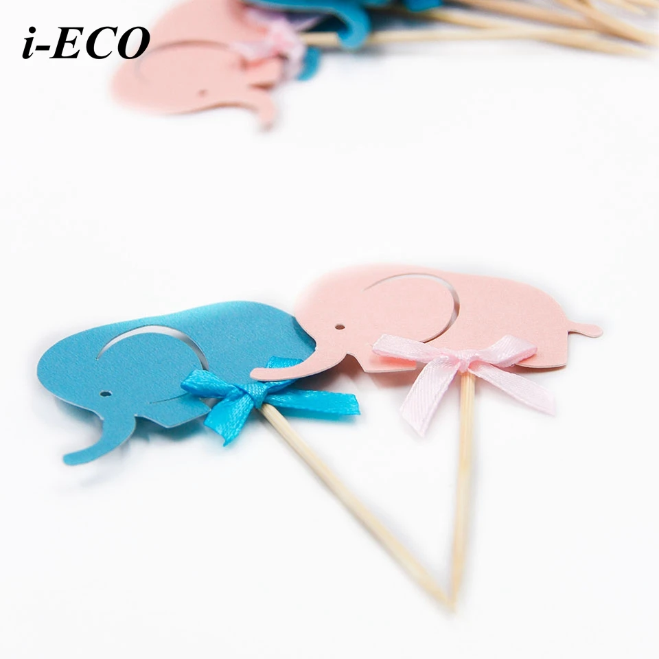 10pcs mini elephant cupcake toppers cute crafts decoration for