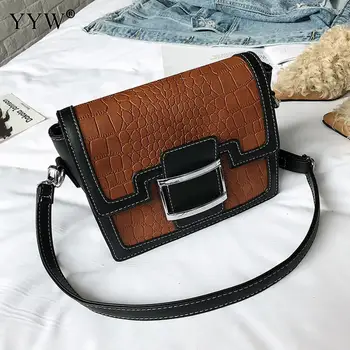 

YYW Winter New Pu Leather Women Shoulder Crossbody Bag Stone Grain Small Square Bags Female Shoulder Messenger Bag