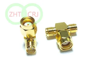 

1000 pcs RP-SMA male to two RP-SMA female triple T in series RF adapter 3 way