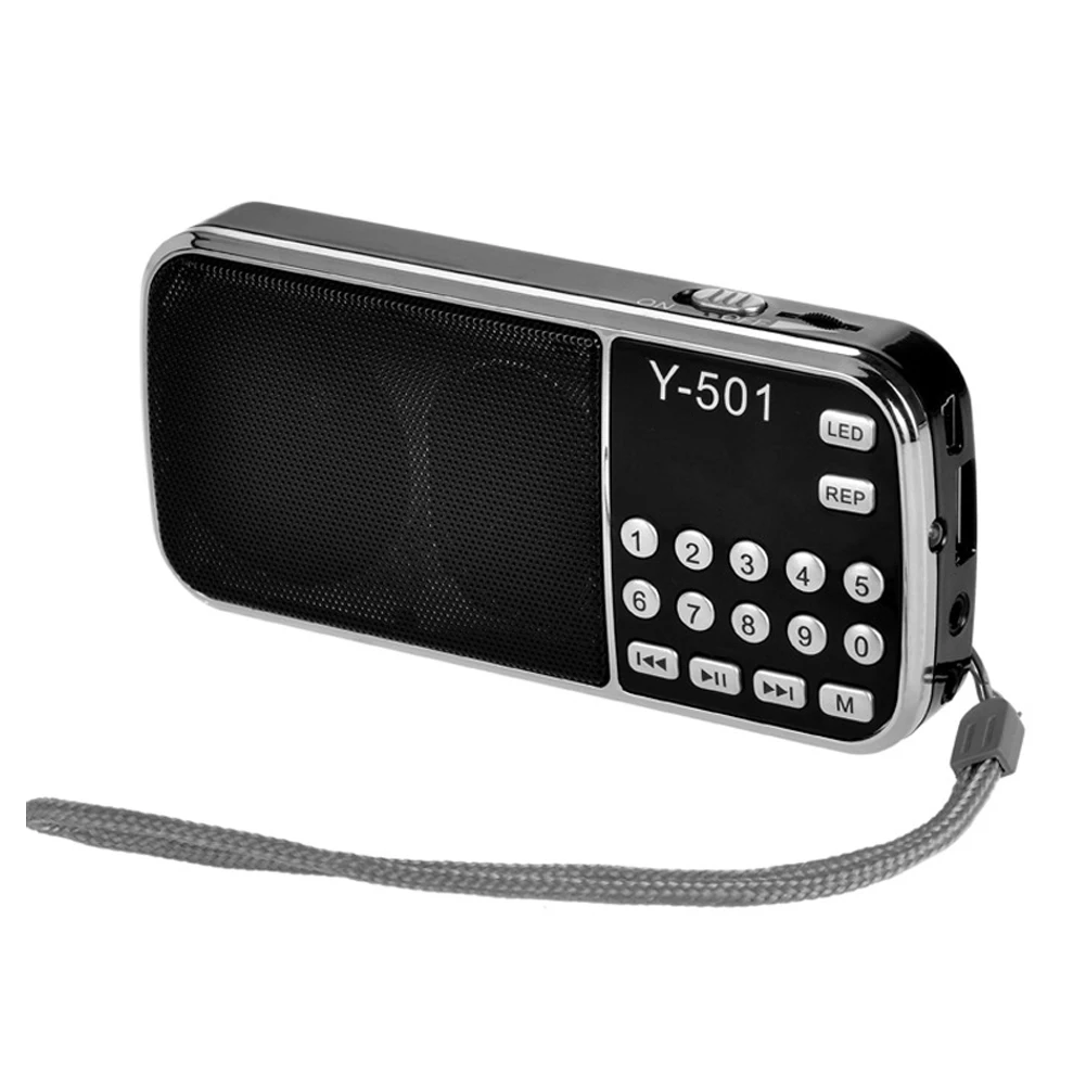 BLACK Lcd Цифровой Авто Мини fm-радио динамик USB Micro TF карта Mp3 музыкальный плеер - Цвет: BLACK
