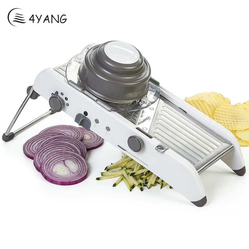 râpe professionnelle de trancheuse de mandoline réglable de 4 yang