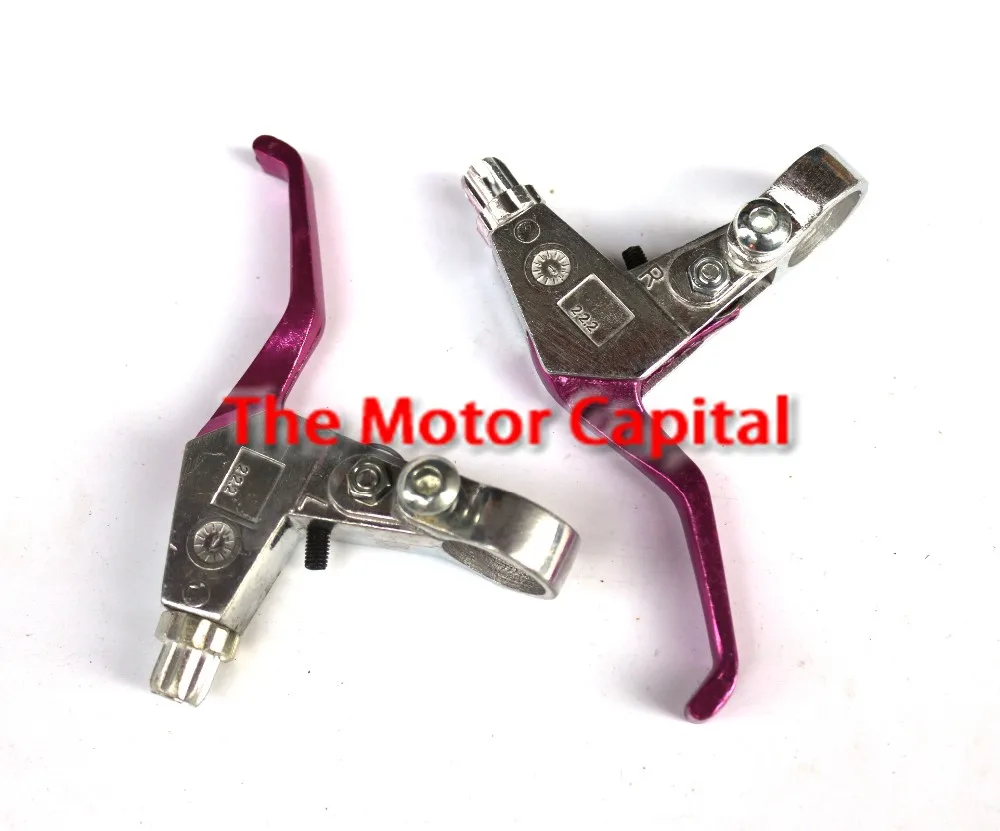 purple set Brake Levers Set For 47cc 49cc Mini Pocket Dirt Bike Scooter