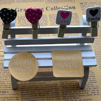 

120pcs/lot 10 sheets Handmade Sticker Vintage Stickers Kraft Label Sticker DIY Hand Made Cake bake Sealing Sticker Stationary