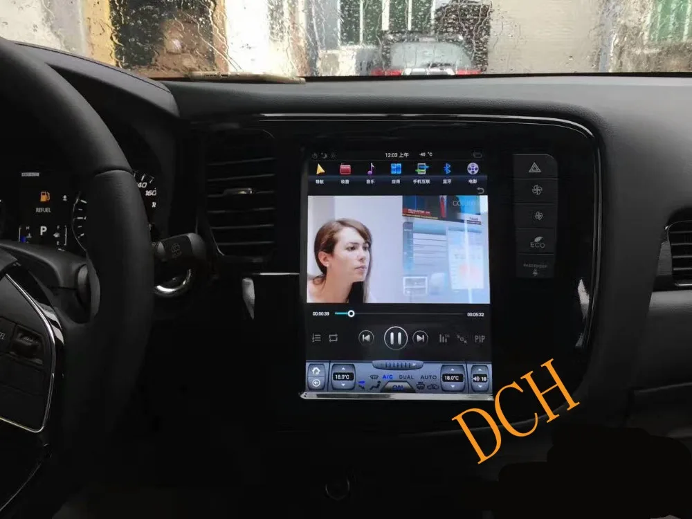 10,4 ''Tesla стиль Android 8,1 PX6 CARPLAY ips автомобильный DVD gps навигатор плеер для MITSUBISHI outlander