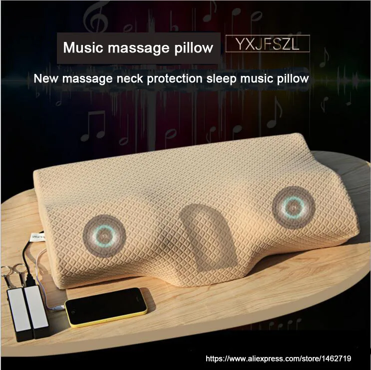 

YXJFSZL New Product Intelligent Promote Sleep memory foam pillow with Polyester / Cotton cover, memory foam neck pillow music