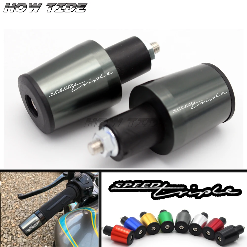 

Motorcycle Accessories 7/8'' 22MM Handlebar Grips Handle Bar Cap End Plugs For Triumph SPEED TRIPLE 2008 2009 2010