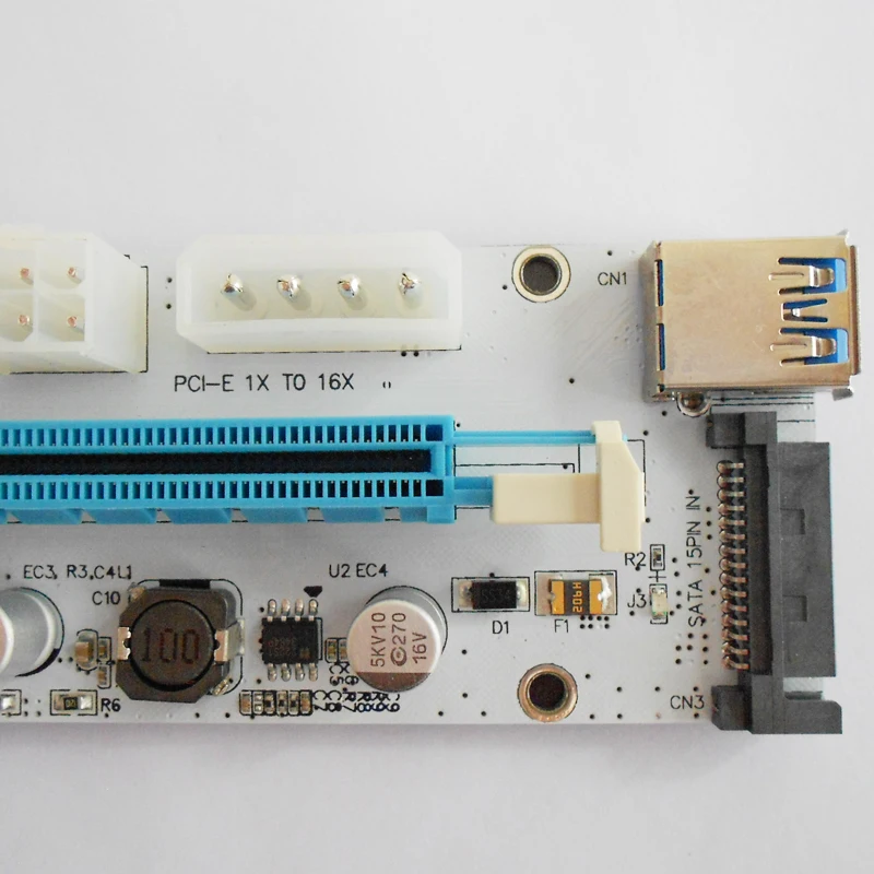 3 в 1 Райзер VER008S PCI E 6 контактов 4 контакта SATA 60 см|pci express slot|pcie 1xpci |