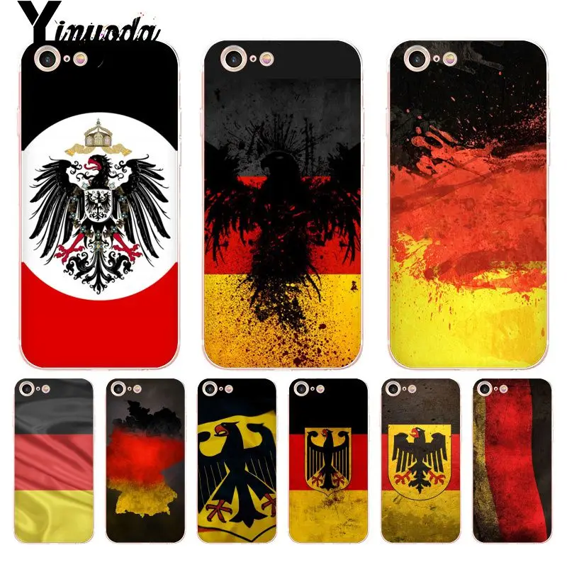 

Yinuoda For iphone 7 6 X Case Germany Flag Coque Shell Phone Accessories Case for iPhone 8 7 6 6S Plus X 5 5S SE 5C XS XR