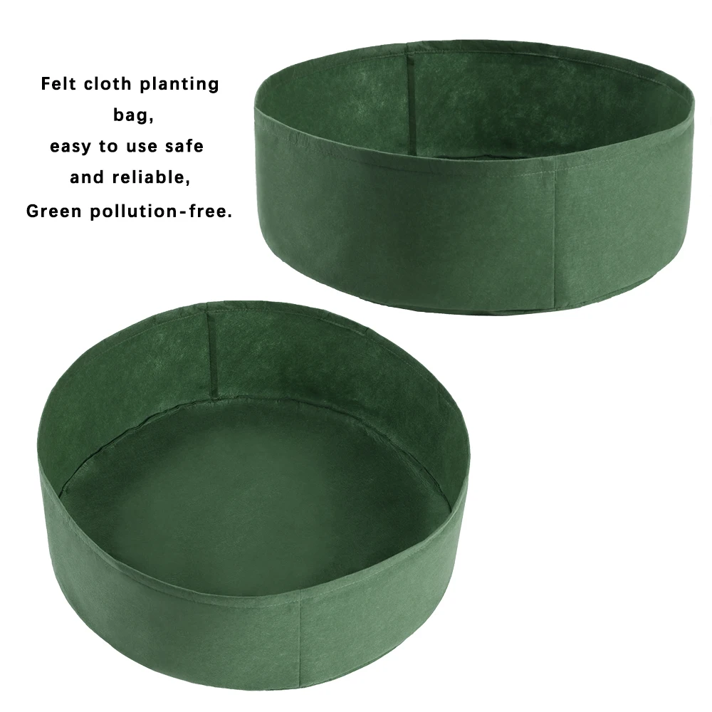 Garden Felt Grow Bag Green Planter Gardening Flower Extra Large Raised Planting Bed Seedling Nursery Grow Bags Growing Pot Garden Felt Grow Bag Green Planter Gardening Flower Extra Large Raised Planting Bed Seedling Nursery Grow Bags Growing Pot