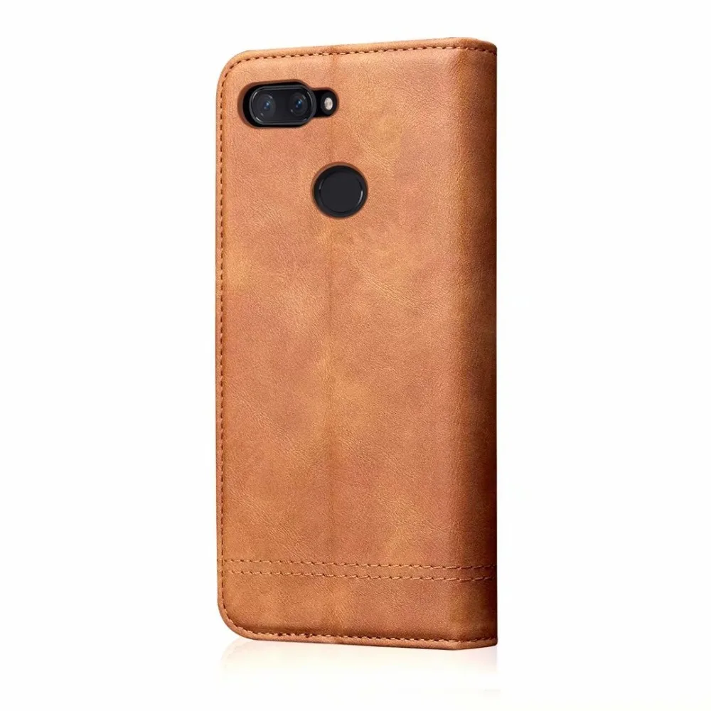 Чехол Rezzol для Xiaomi mi 8 lite роскошный кожаный Ретро бумажник с подставкой откидной mi8