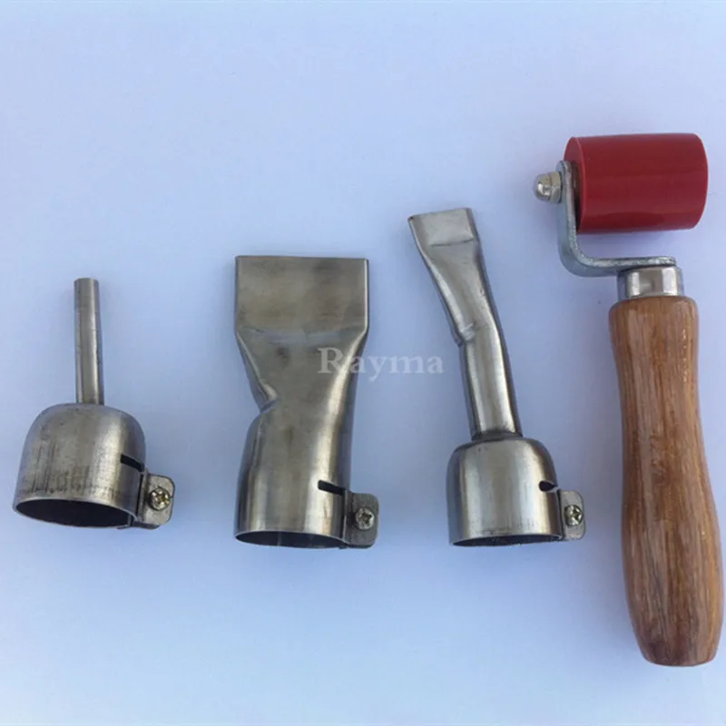 

5mm round welding nozzle+20mm and 40mm flat nozzle +40mm roller accessories for hot air welder plastic welders high quality