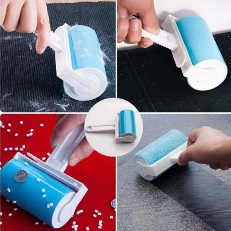 

1PC Reusable Cleaning Dust Wiper Tools For Home Dust Cleaner Lint Sticking Roller Washable Roller For Clothes Pet Hair