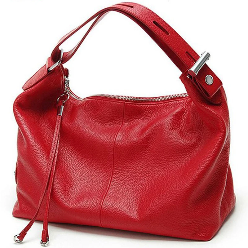 Fashion 100% Real Genuine Leather OL Style Women Handbag