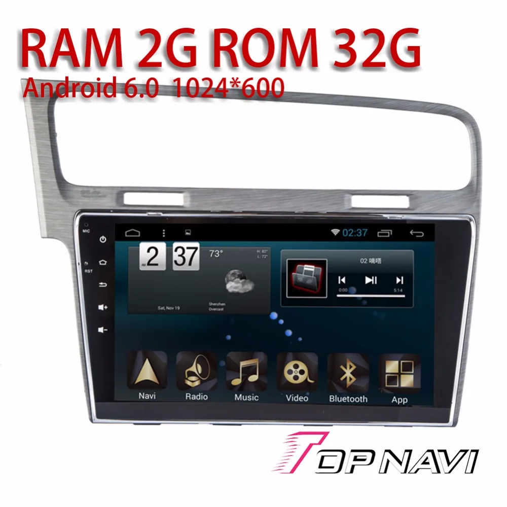 Vehicle Radio Tuner for VW Golf 2014 2015 2016 Android 6 0 10 1 WANUSUAL Auto