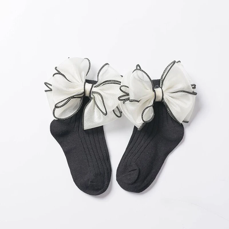 2019 детские носки Луки Кружева короткие носки для девочек полосатый Детские носки для девочек носки принцессы хлопок дети школы сладкий