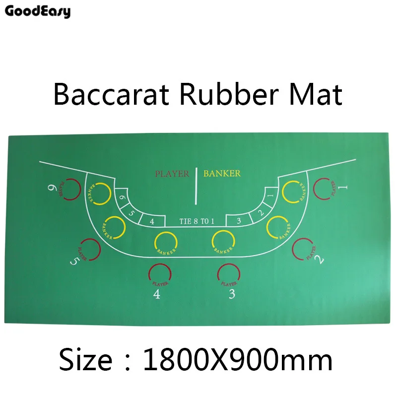 180*90cm Baccarat Rubber Texas Hold'em Casino Poker Tablecloth Green