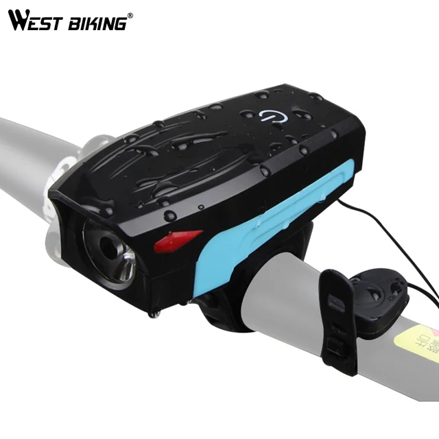 Special Price WEST BIKING T6 Led Bike Lights with 130 db Bells Front Light 5 Modes Cycling Flashlight Waterproof Headlight MTB Bicycle Light