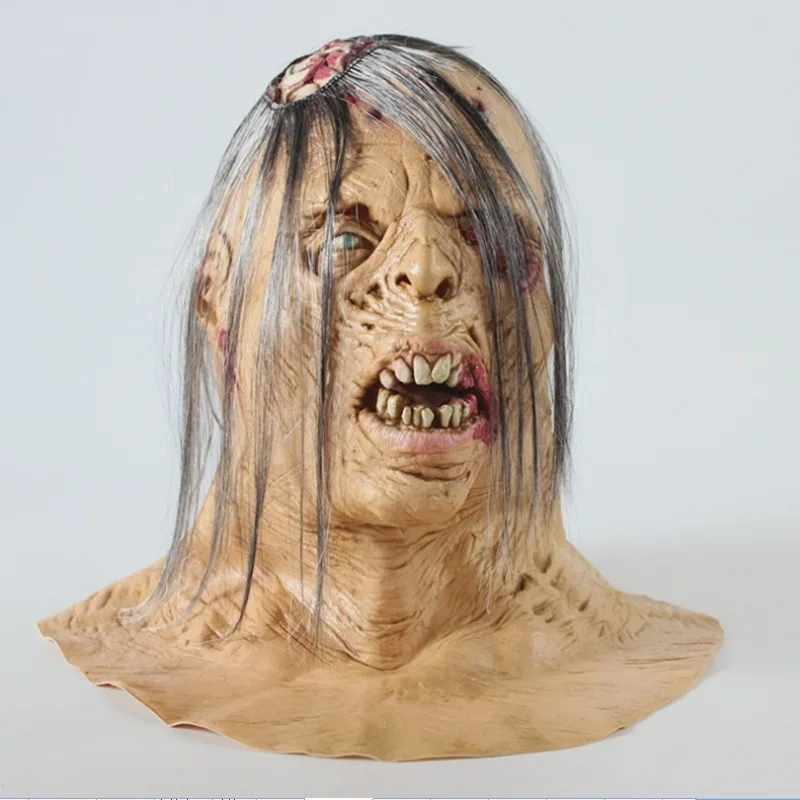 

Kigurumi Halloween Cosplay Props Terror Full Head Latex Scary Brain Party Mask Zombie Horror Masks Monster Helmet Masquerade