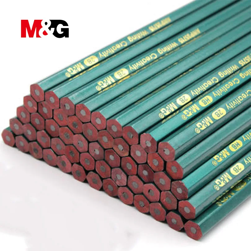 M&G 2B Standard Pencil Wood Green School Office Supplies Pencils For