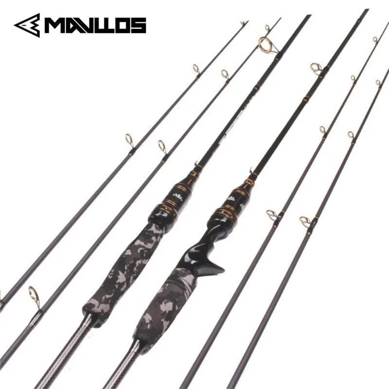 Beste Mavllos Camouflage Carbon Spinning Hengel 1.8m 2 Sectie M MH Lokken Gewicht 3 21g Snelle Actie saltwater Casting Hengel